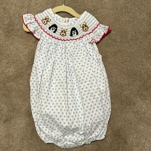 Poppy Kids Dog Smocked Bubble Romper